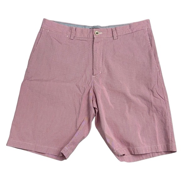 Banana Republic 100% Cotton Pink/White Stripe Shorts Men's Waist Size 35 X 10"‎ - Picture 1 of 8